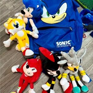 Sonic Backpack with Plush Toys